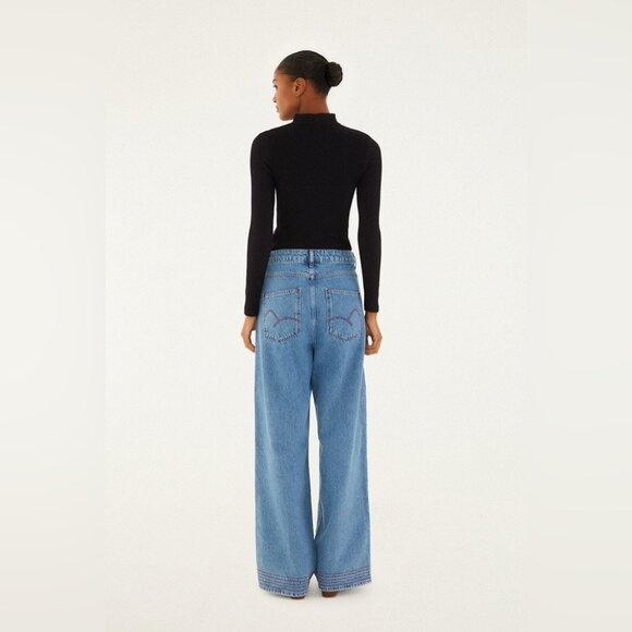 Farm Rio: Denim / Jeans Wide-Leg Pants - Picture 3 of 8